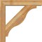 Ekena Millwork Funston Block Rough Sawn Bracket w/ Offset Brace, Western Red Cedar, 6"W x 32"D x 32"H BKT0604X32X32FST05RWR - alternate 3